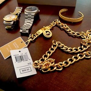 Belt, watches, bracelet